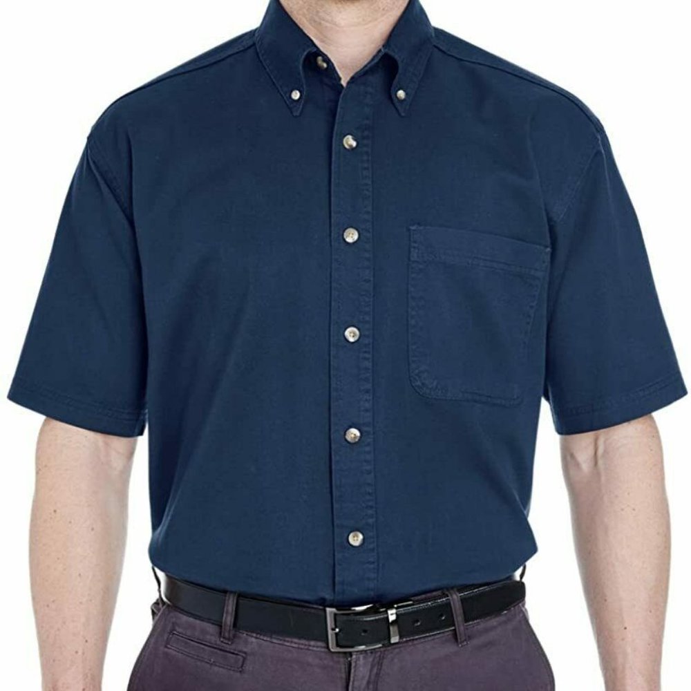 NWT ULTRACLUB CYPRESS DENIM NAVY‎ BUTTON FRONT XL